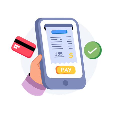 Pay Shopping Bill  Illustration