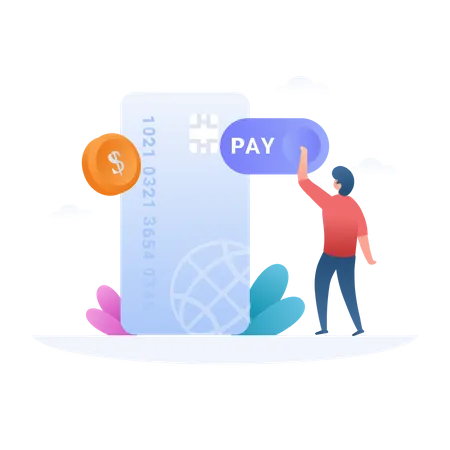 Pay With Credit Card Illustration