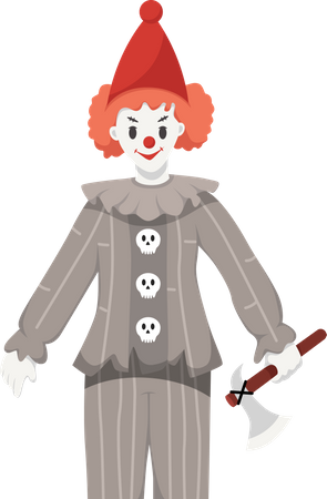 Payaso de halloween  Ilustración