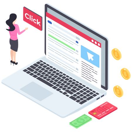 Payer avec un clic  Illustration