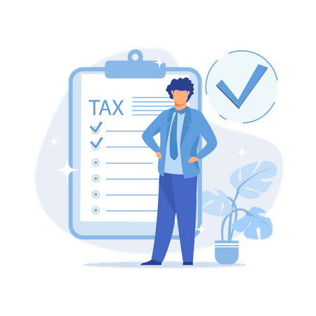 Paying taxes  Illustration