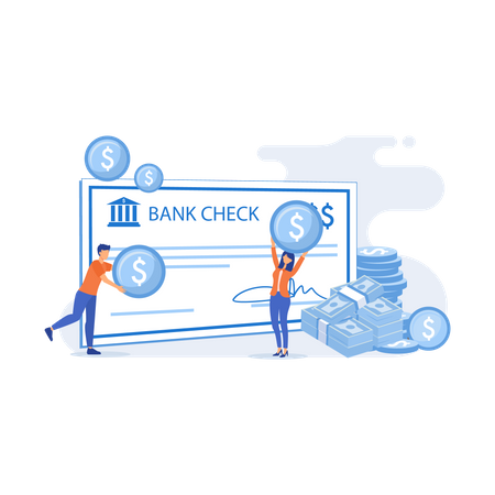 Payment cheque Illustration