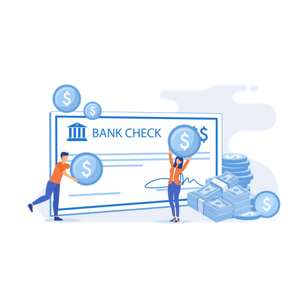 Payment cheque  Illustration