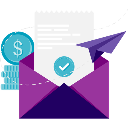 Payment confirmation email  Illustration