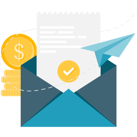 Payment confirmation email  Illustration