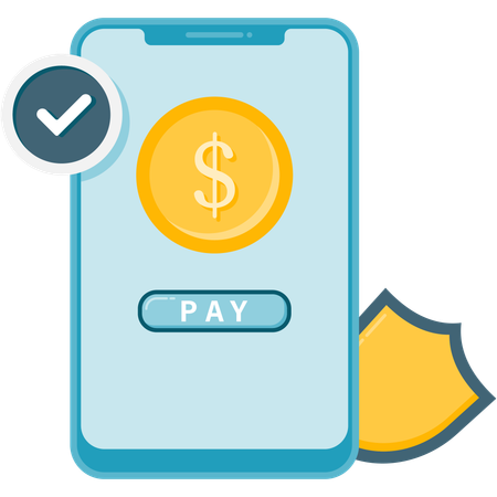Payment gateway shield  Illustration