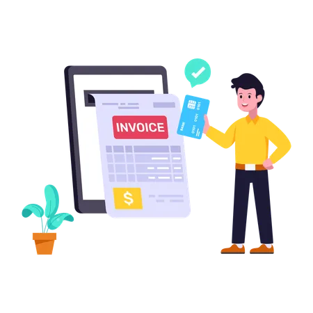 A Scalable Flat Illustration Of Payment Invoice Illustration