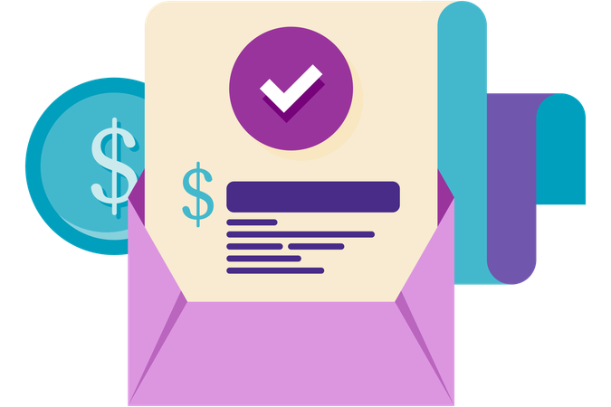 Payment notification email  Illustration