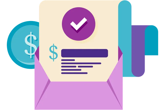 Payment notification email  Illustration