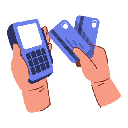 Payment Processing with Credit Cards and Terminals  Illustration