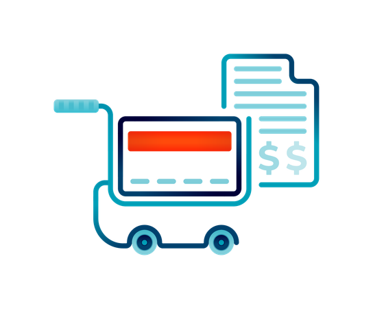 Payment receipt of online orders  Illustration