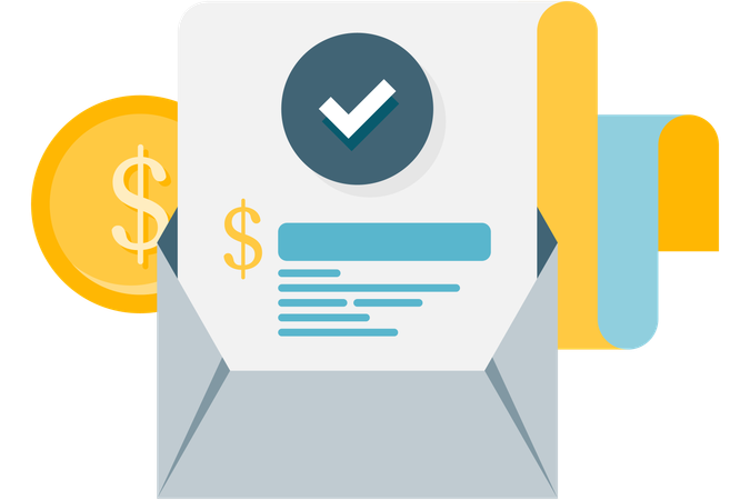 Payment reminder email notification  Illustration