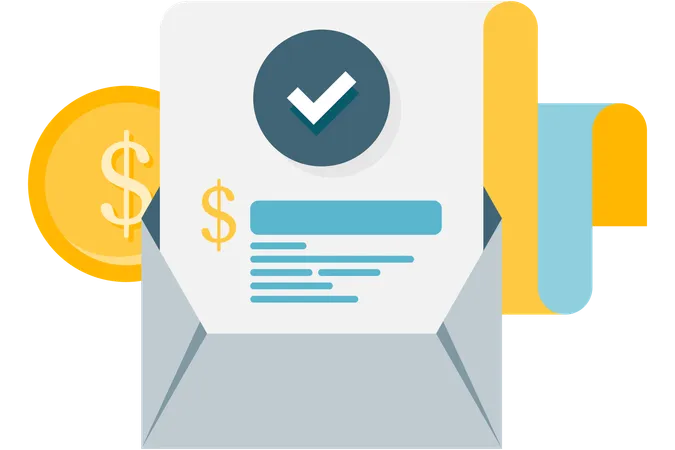 Payment reminder email notification  Illustration