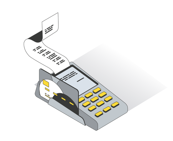 Payment swiping machine  Illustration