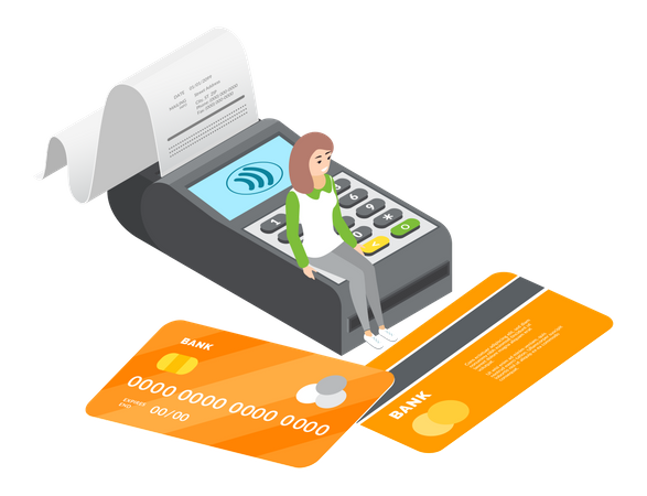 Payment through POS terminal  Illustration