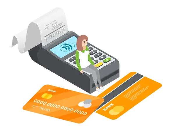 Payment through POS terminal  Illustration