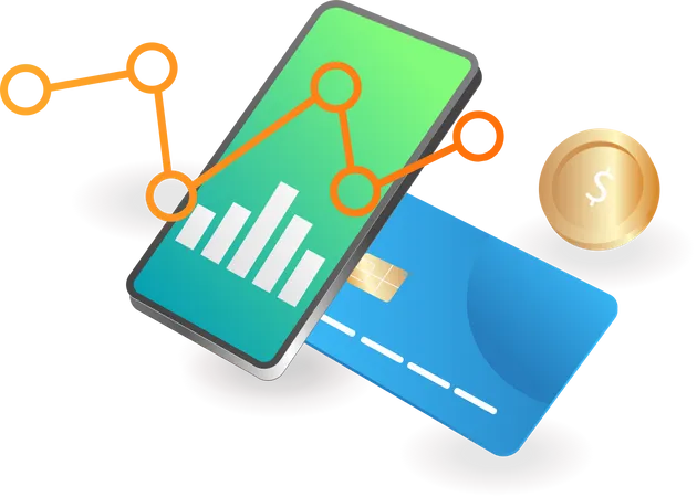 Payment Transactions With Smartphone Illustration