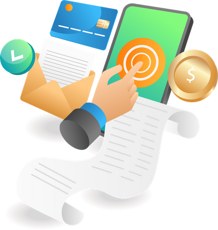 Payment transaction email  Illustration