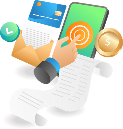 Payment transaction email  Illustration