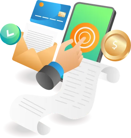 Payment transaction email  Illustration