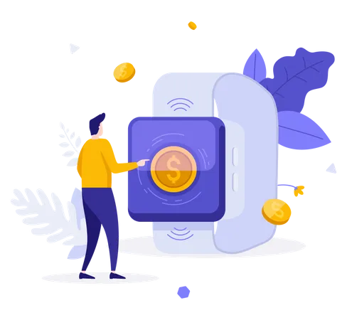 Payment Using Smart Watch  Illustration