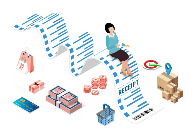 Payments Receipt  イラスト