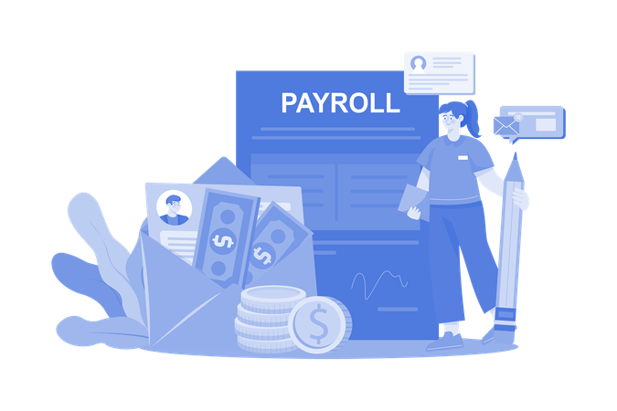 Payroll Manager  Illustration