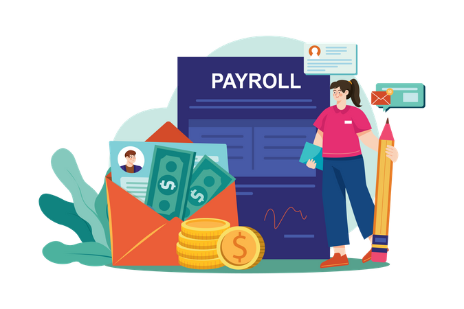 Payroll Manager  Illustration