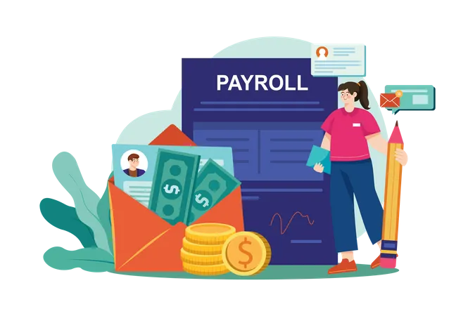 Payroll Manager  Illustration