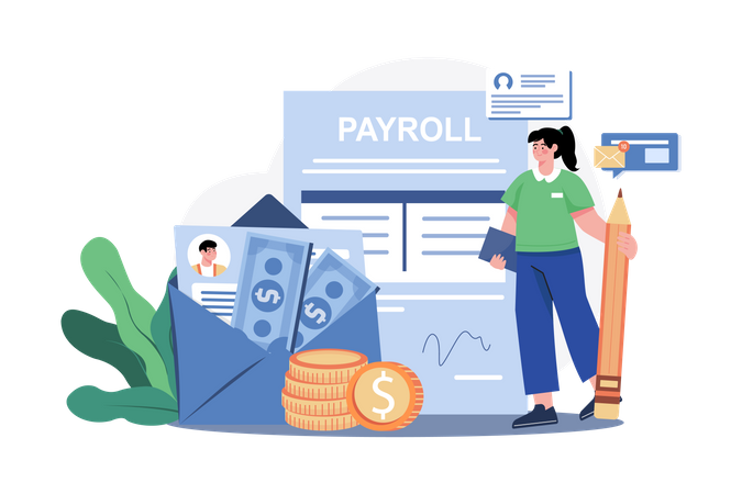 Payroll Manager  Illustration