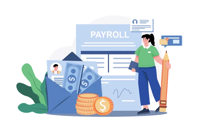 Payroll Manager  Illustration