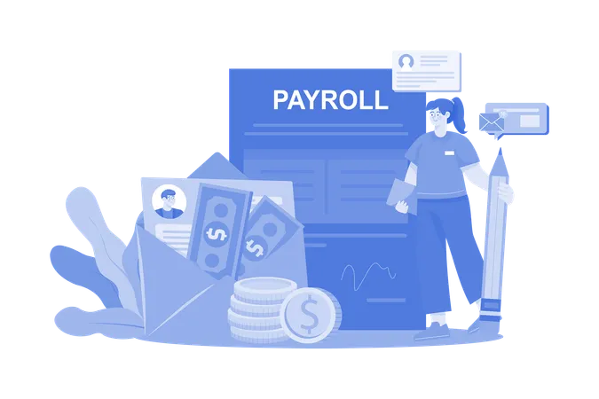 Payroll Manager  Illustration