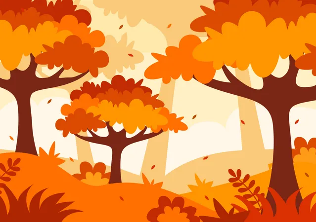 Paysage d'automne  Illustration