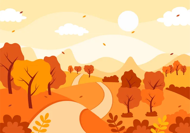 Paysage d'automne  Illustration