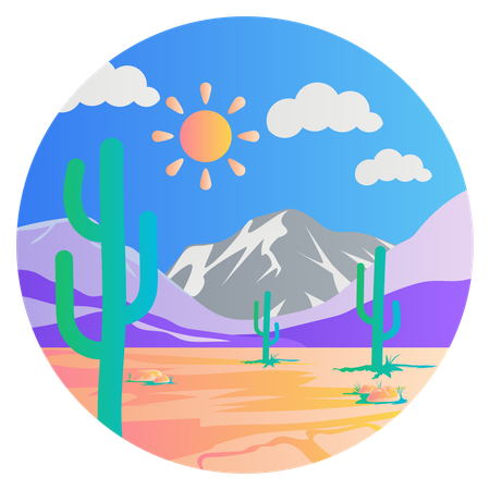 Paysage de montagne  Illustration