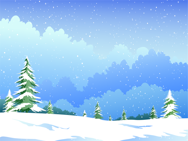 Paysage d'hiver  Illustration