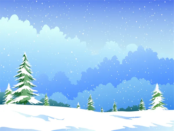 Paysage d'hiver  Illustration