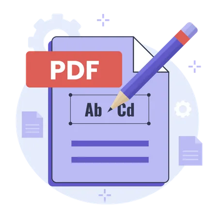 Designkonzept Fur Die PDF Dokumentenbearbeitung Illustration Fur Websites Zielseiten Mobile Anwendungen Poster Und Banner Illustration