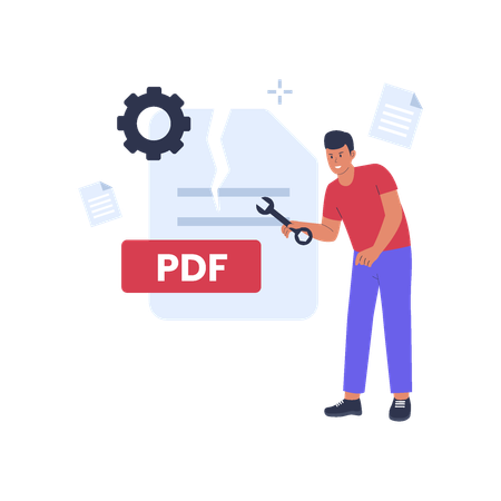 Reparación de pdf  Ilustración