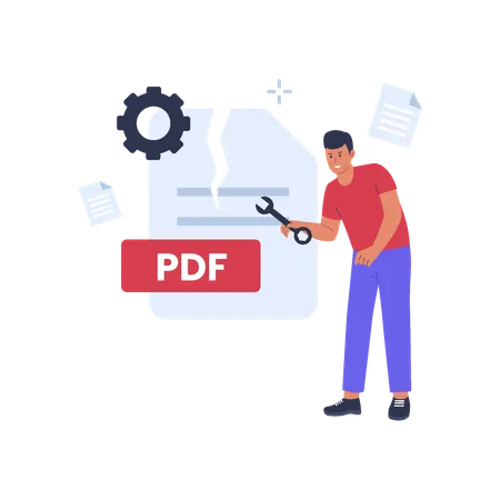 Reparación de pdf  Ilustración