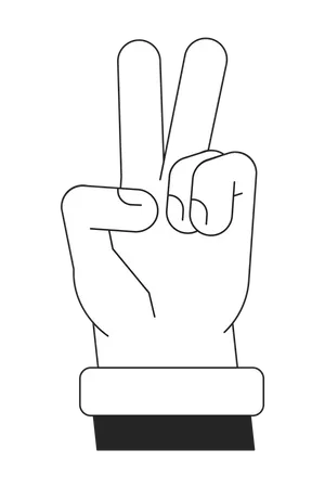 Peace fingers Illustration