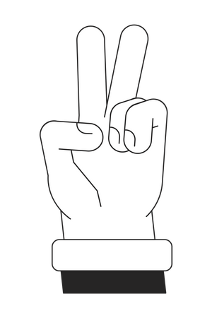 Peace fingers  Illustration