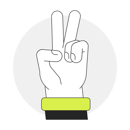 Peace fingers  Illustration