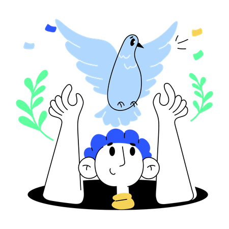 Peace freedom  Illustration