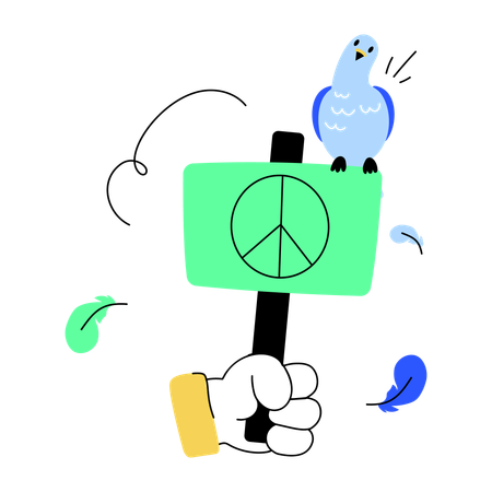 Peace protest  Illustration
