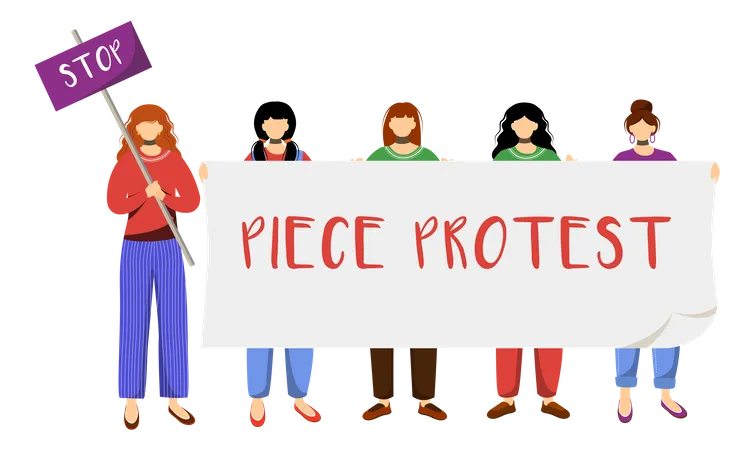 Peace Protest Illustration