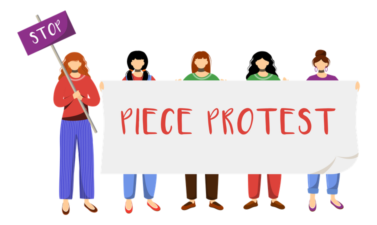 Peace Protest  Illustration