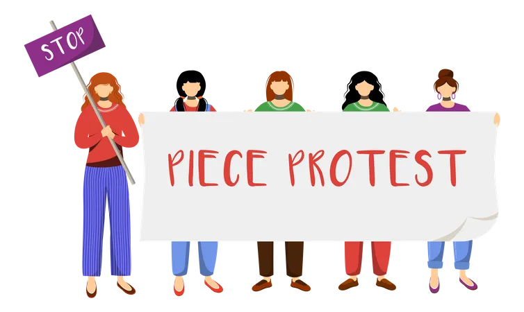 Peace Protest  Illustration