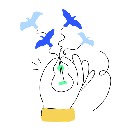 Peaceful music  Illustration