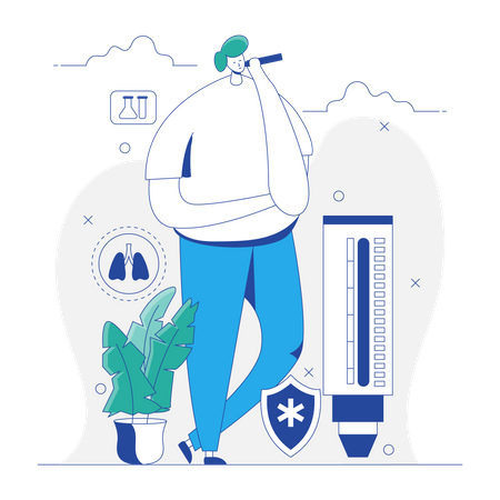 Peak Flow Meter  Illustration